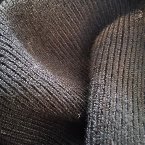 Sleek Zara Knit Size L Boatneck Bodycon 3/4 Sleeve Midi Dress Pull On - Picture 9 of 15